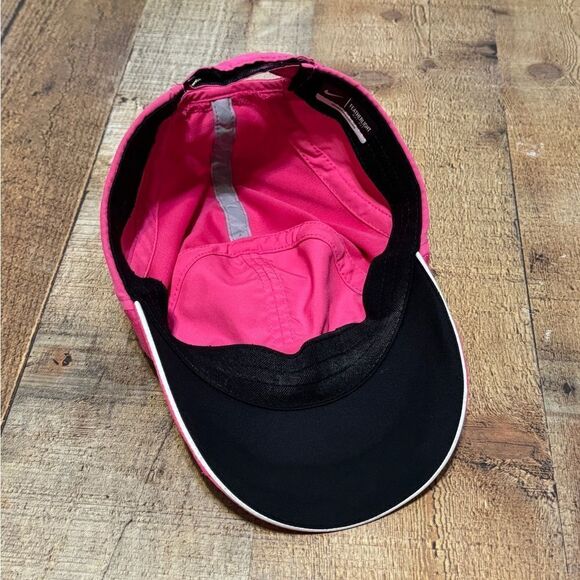 Nike Hat Feather Light Dri-Fit Vented Pink Adjustable Hat/Cap Tennis Running - Picture 5 of 8